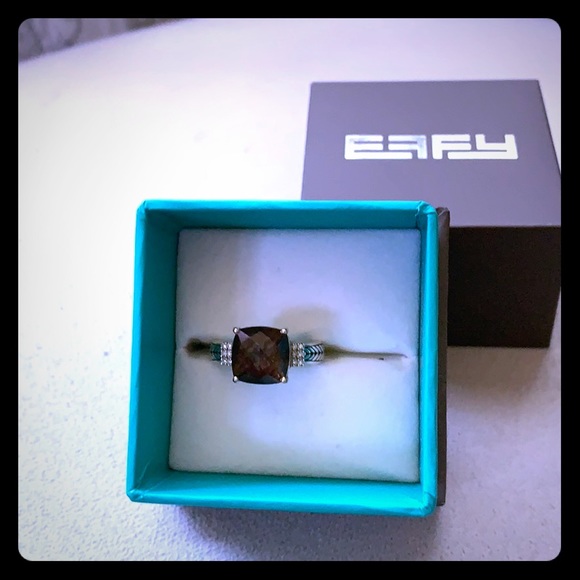 Effy Smokey quartz ring. Size 7 - Picture 1 of 5